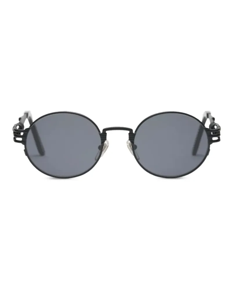 Jean Paul Gaultier Runde Sonnenbrille - Schwarz Schwarz