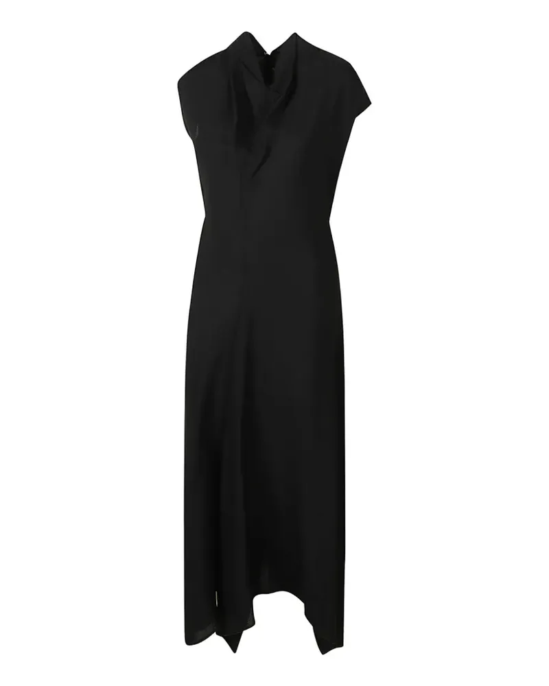 Victoria Beckham asymmetric draped maxi dress - Schwarz Schwarz
