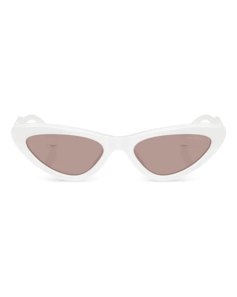 Miu Miu Sonnenbrille mit Cat-Eye-Gestell - Weiß Weiß