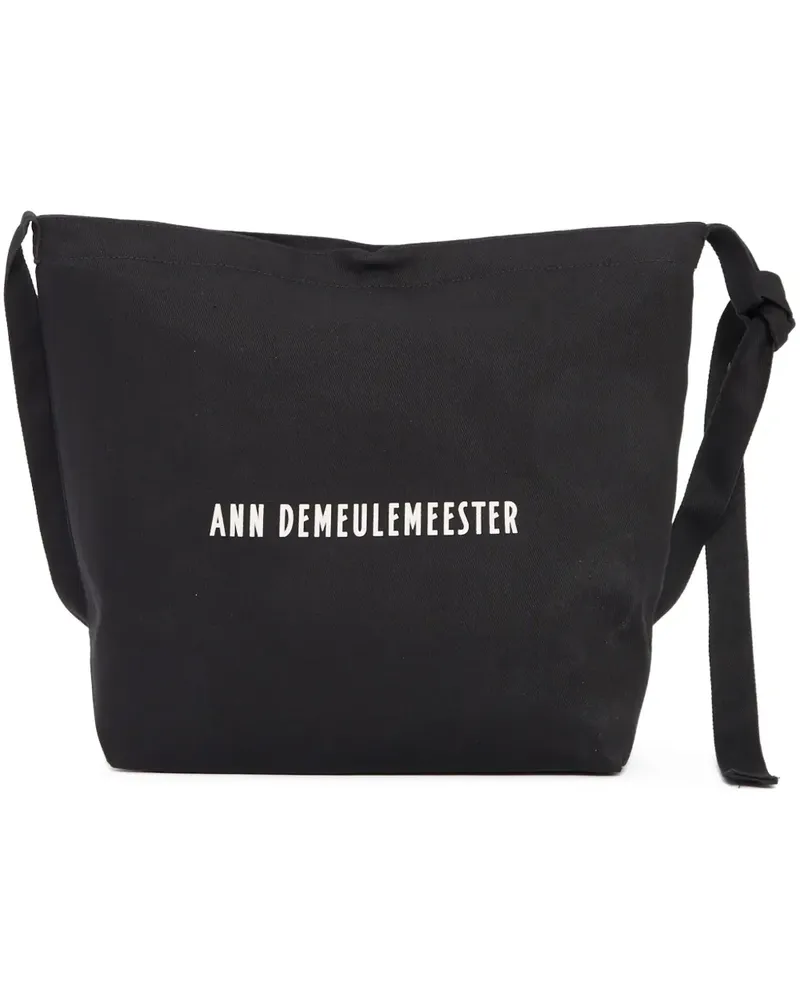 Ann Demeulemeester Schultertasche aus Baumwolle - Schwarz Schwarz