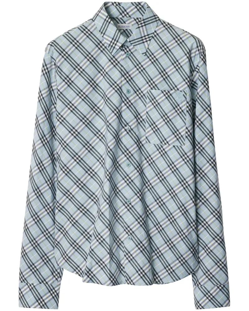 Burberry Hemd mit Karomuster - Blau Blau