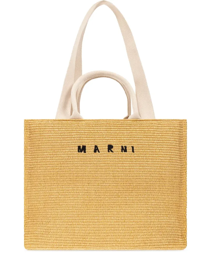 Marni Großer 'Basket' Shopper - Gelb Gelb