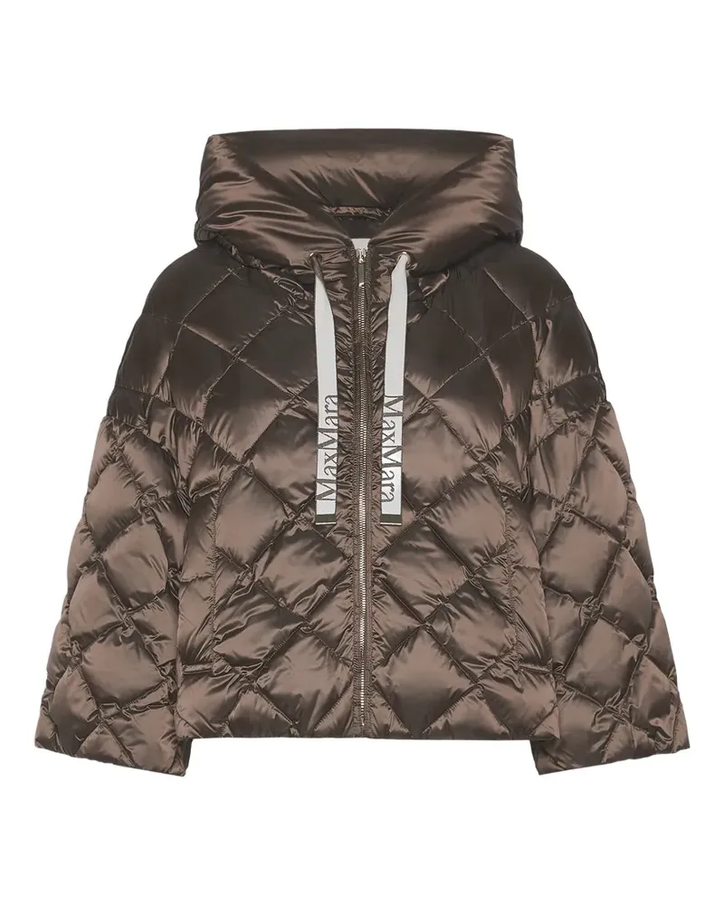 Max Mara Gesteppte Kapuzenjacke - Braun Braun