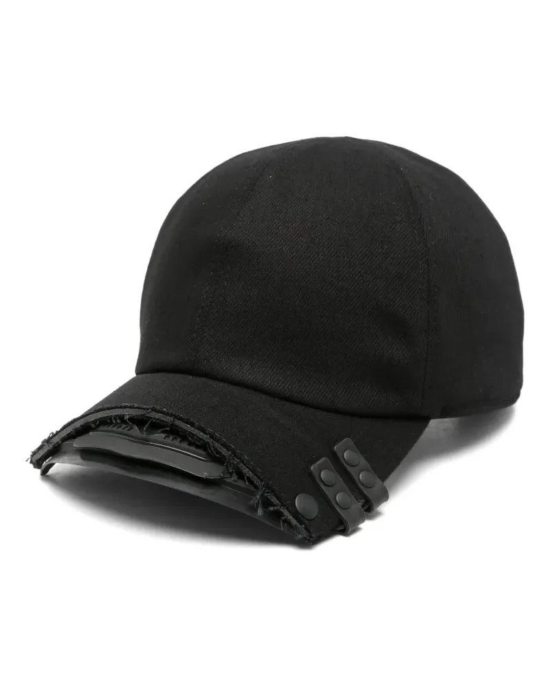 Innerraum Baseballkappe im Distressed-Look - Schwarz Schwarz
