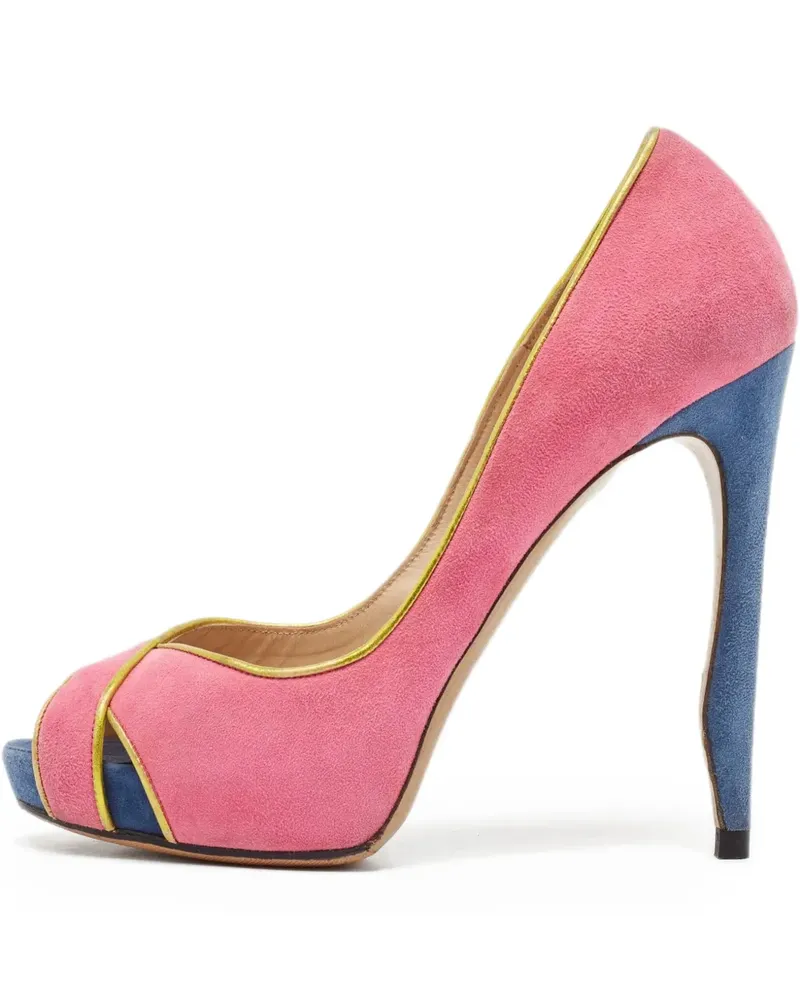 Nicholas Kirkwood Zehenfreie Wildleder-Pumps 130mm - Rosa Rosa