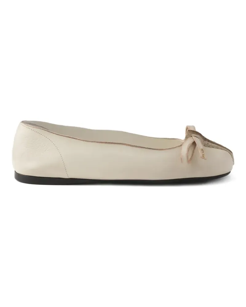 Prada Ballerinas mit Logo-Print - Nude Nude