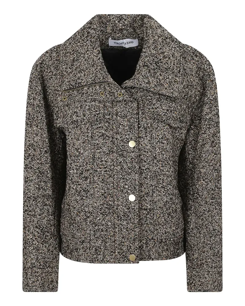 Veronica Beard tweed zip-detail jacket - Schwarz Schwarz