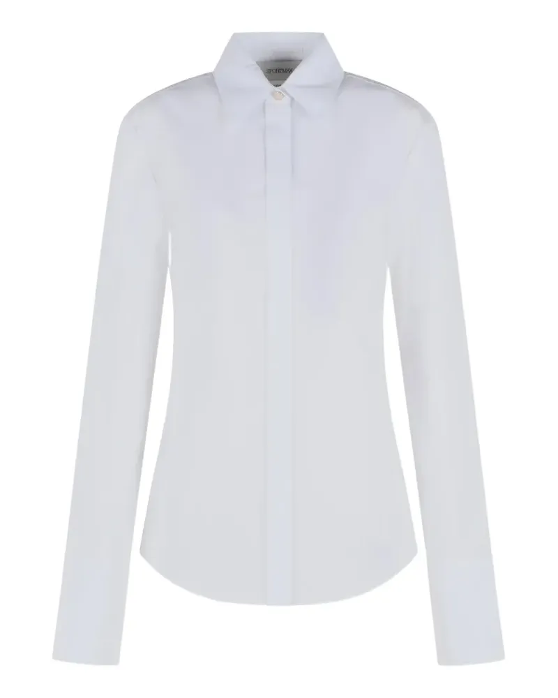 SPORTMAX pointed-collar long-sleeve shirt - Weiß Weiß