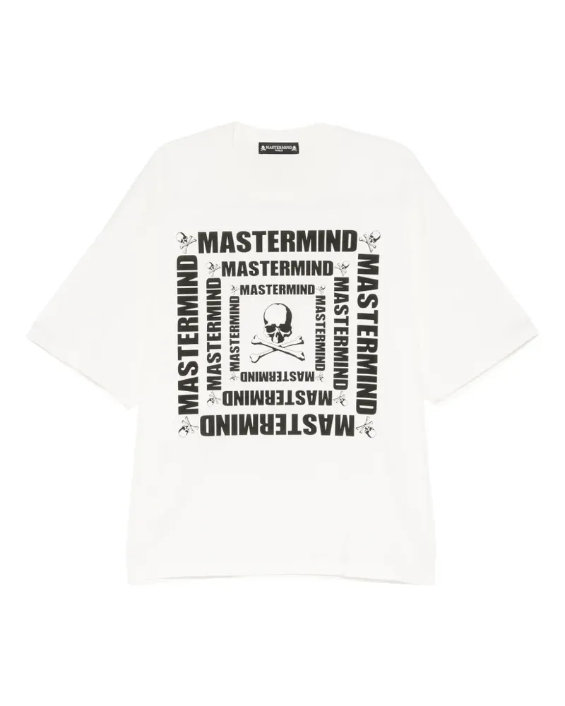 Mastermind World T-Shirt mit Totenkopf-Print - Weiß Weiß
