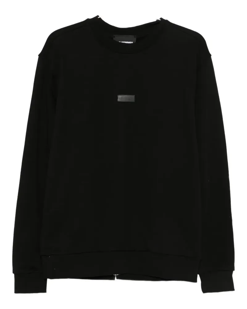 Les Hommes Pullover mit Rundhalsausschnitt - Schwarz Schwarz