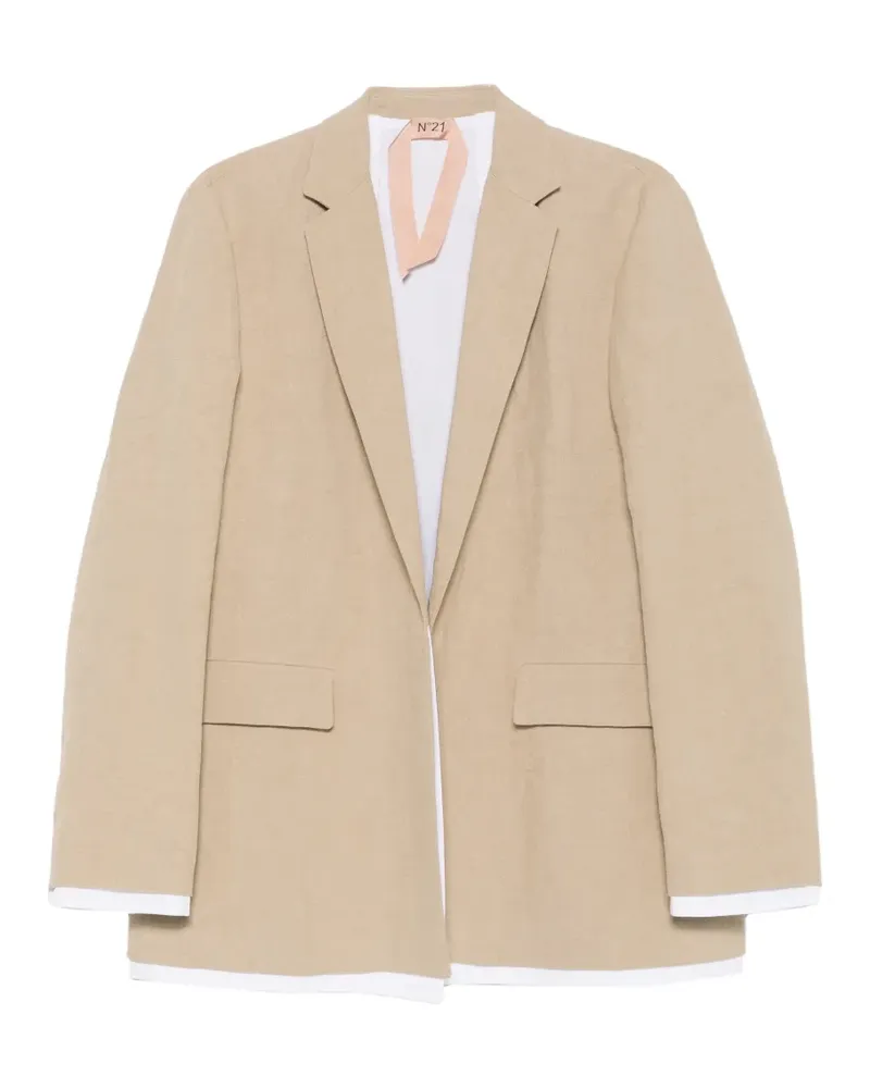 N° 21 layered-effect blazer - Nude Nude