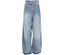 Weite Jeans mit Reißverschlussdetail