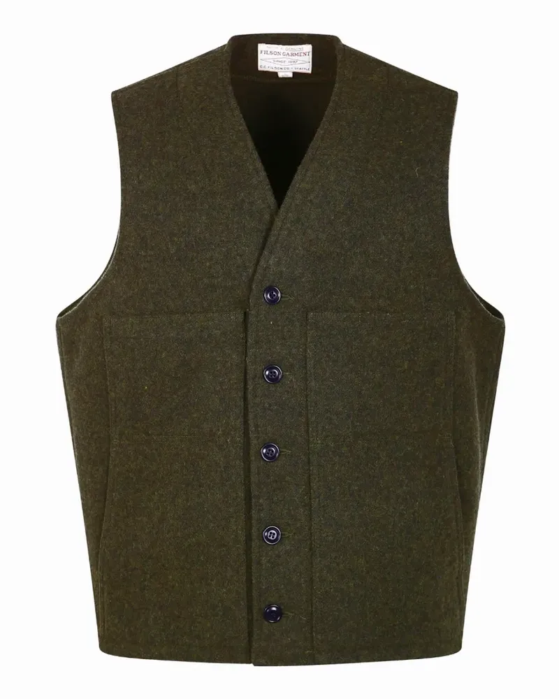 Filson Weste mit geknöpften Taschen - Grün Grün