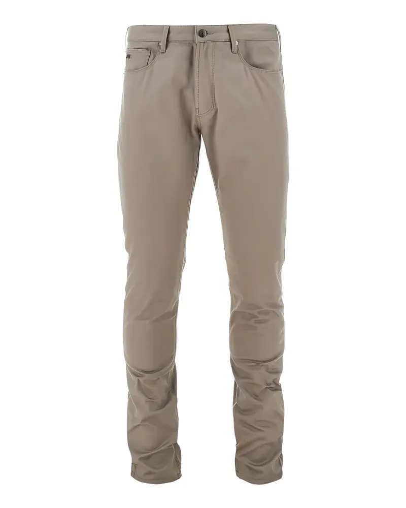 Emporio Armani Hose mit Logo-Schild - Nude Nude