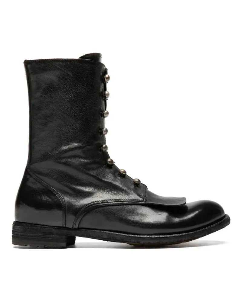 Officine Creative Italia Lexikon zip leather boots - Schwarz Schwarz