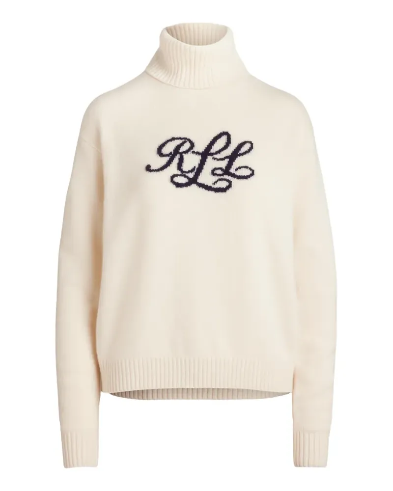 Ralph Lauren Kaschmirpullover mit Intarsien-Logo - Nude Nude