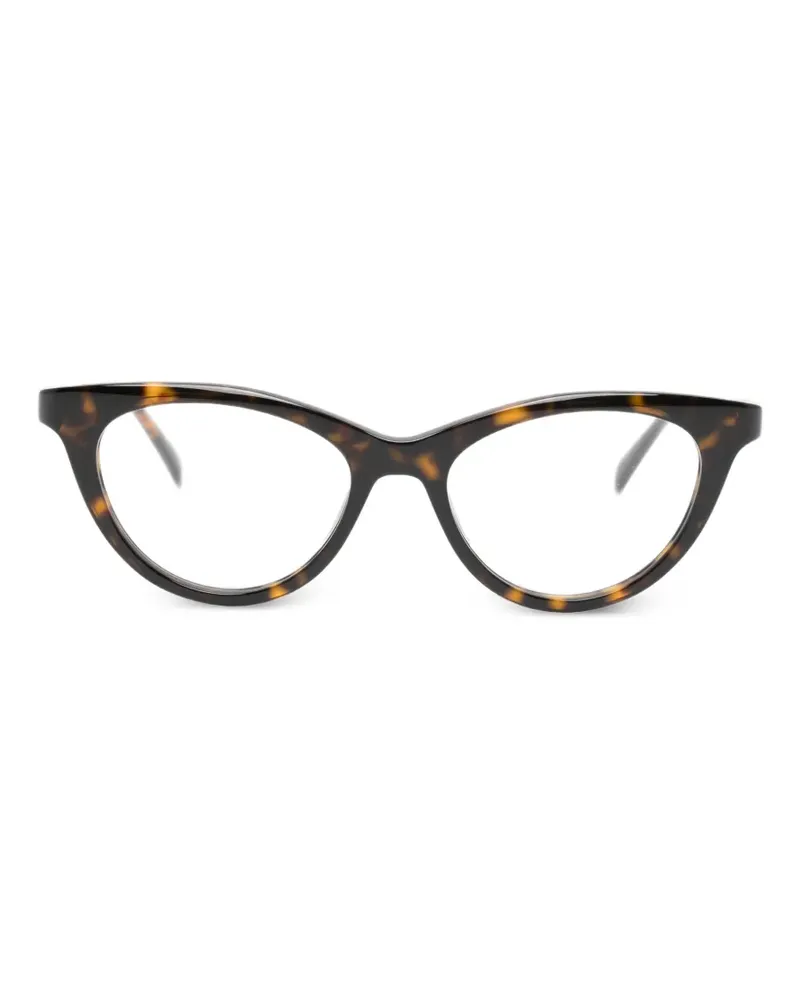 Gucci Cat-Eye-Brille mit Logo - Braun Braun