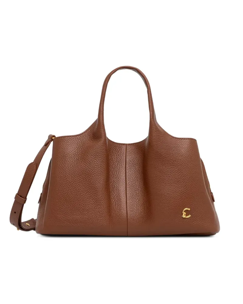 Coccinelle Tote Bag mit gekörntem Leder - Braun Braun