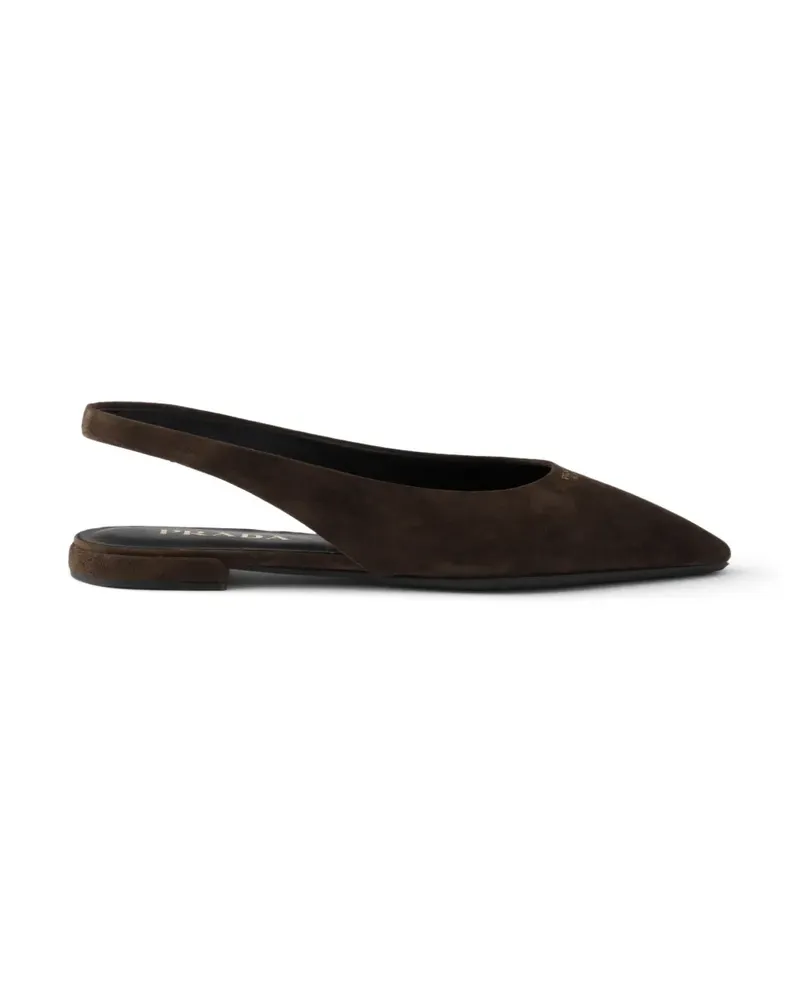 Prada Ballerinas aus Wildleder - Braun Braun