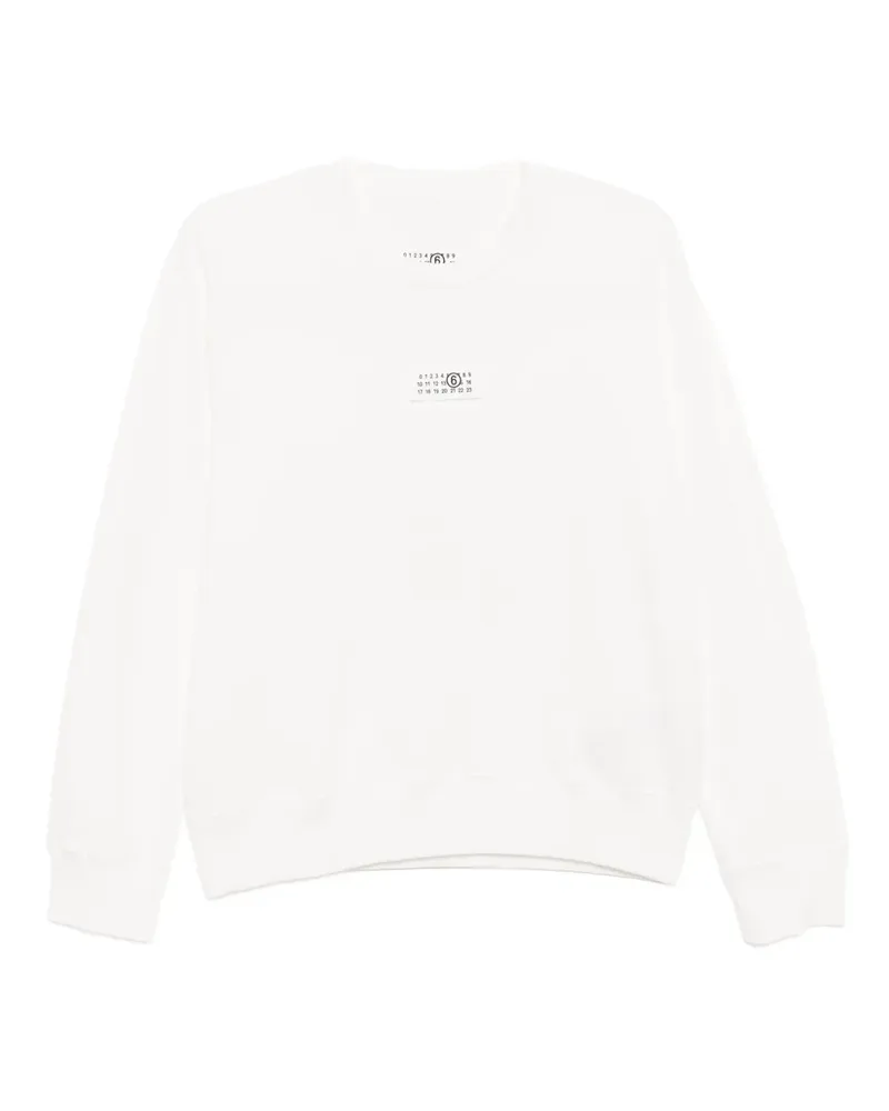 Maison Margiela Sweatshirt mit Logo-Patch - Weiß Weiß