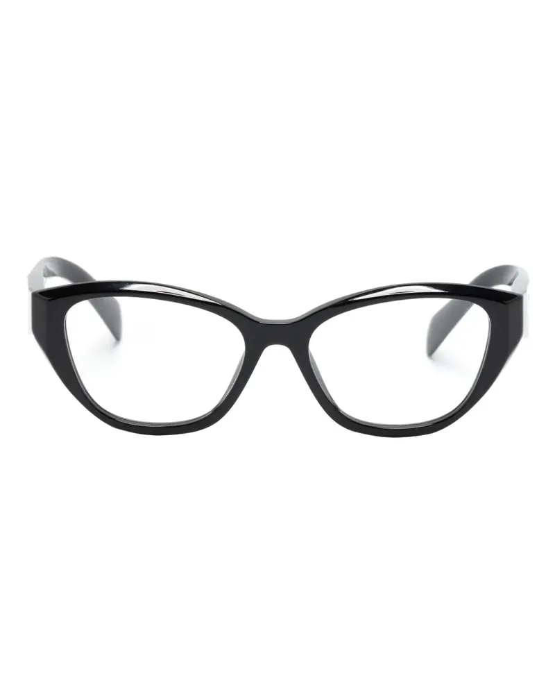 Prada Cat-Eye-Brille mit Logo-Gravur - Schwarz Schwarz