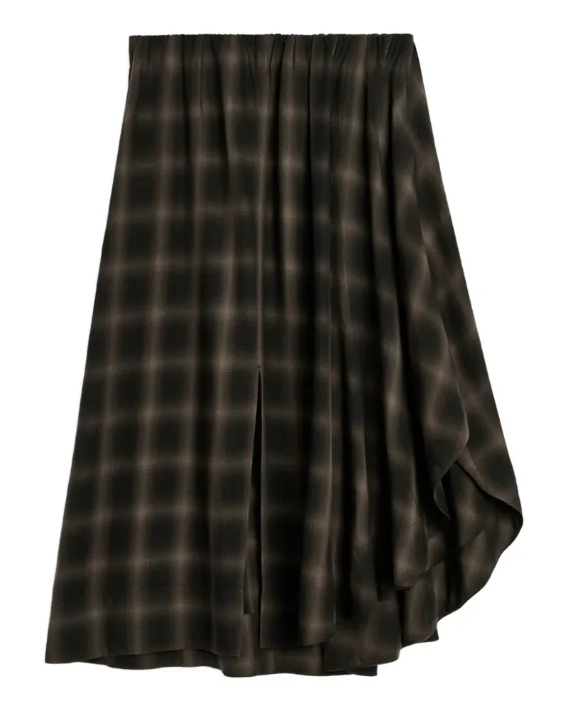 Our Legacy Fan check-pattern skirt - Braun Braun