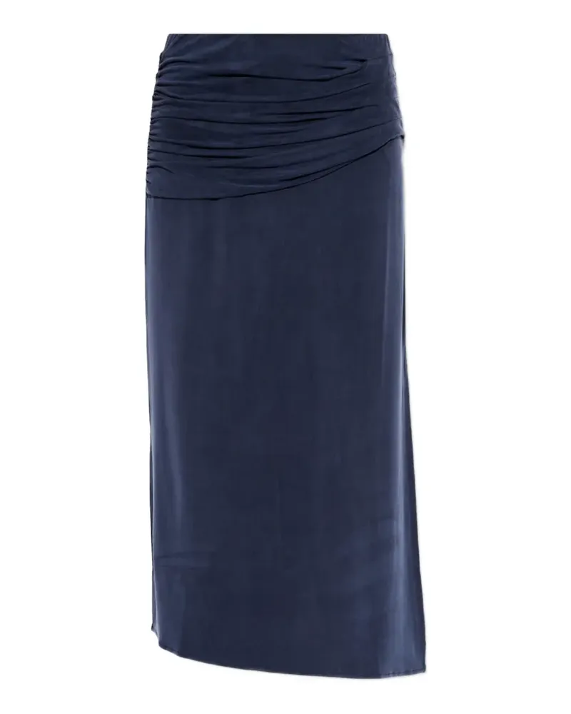 IRO Emeraude ruched midi skirt - Blau Blau