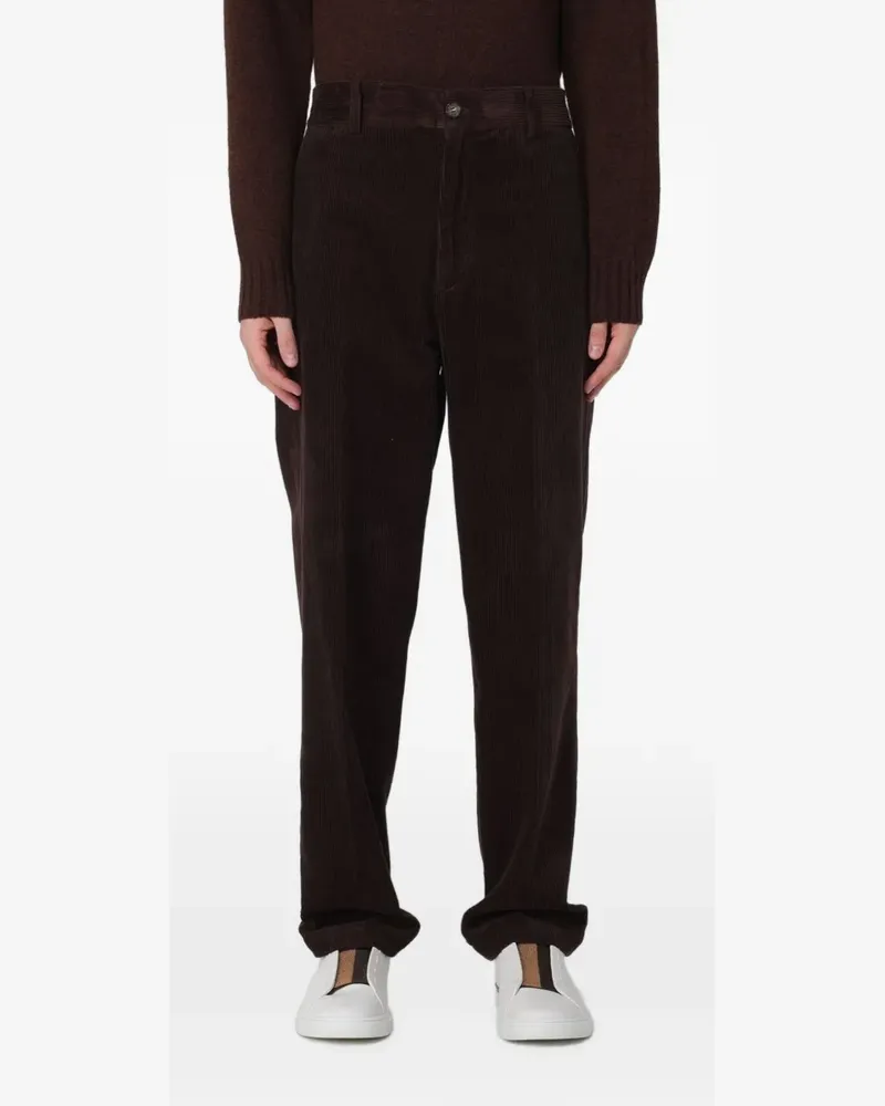 Sebago Rendon corduroy-texture chinos - Braun Braun