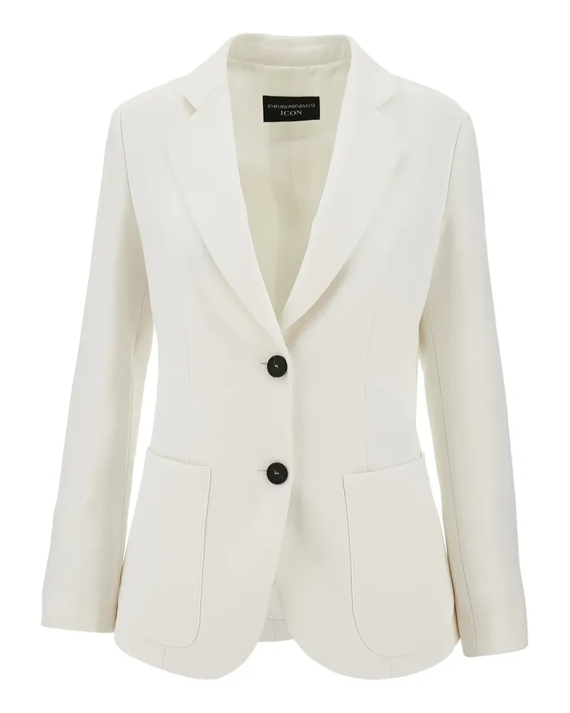 Emporio Armani Einreihiges Sakko - Weiß Weiß