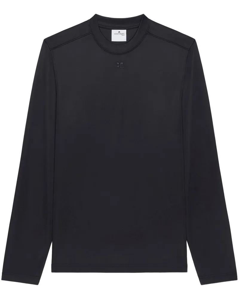 Courrèges Football T-Shirt - Schwarz Schwarz