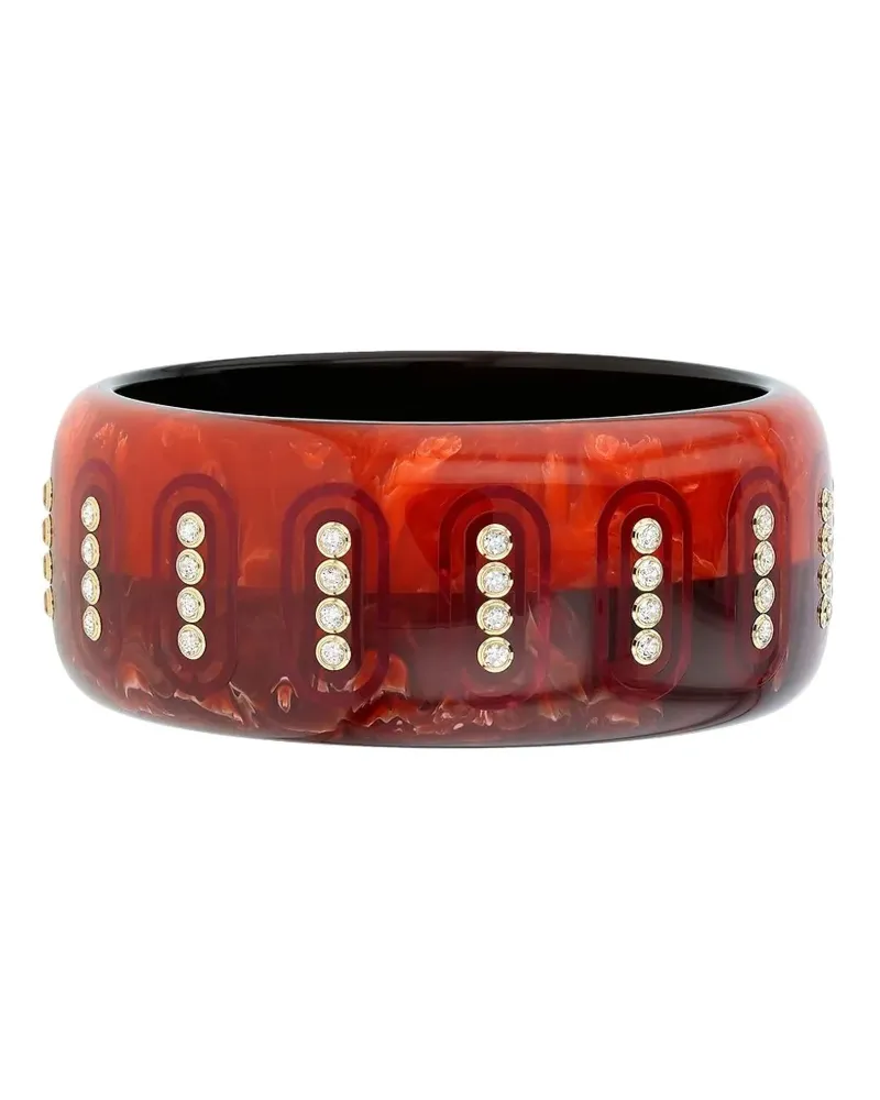 Mark Davis 18kt Weißgoldarmreif mit Topas und Bakelite Gold