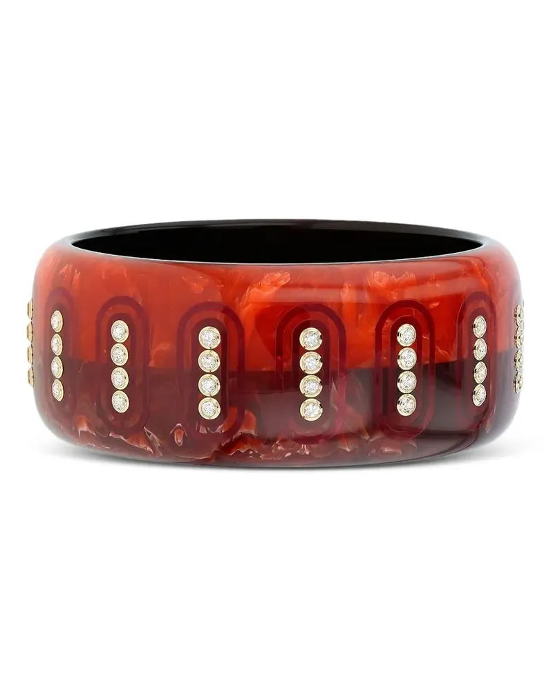 Mark Davis 18kt Weißgoldarmreif mit Topas und Bakelite Gold