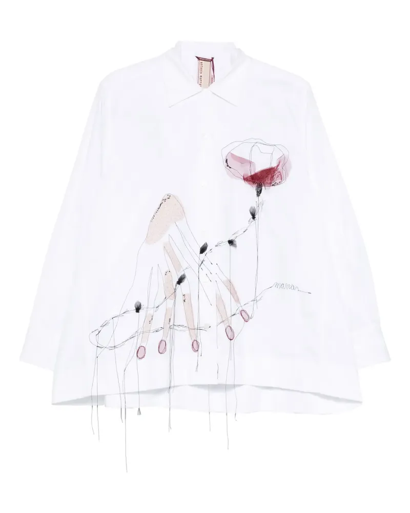 Antonio Marras Hemd mit Applikation - Weiß Weiß