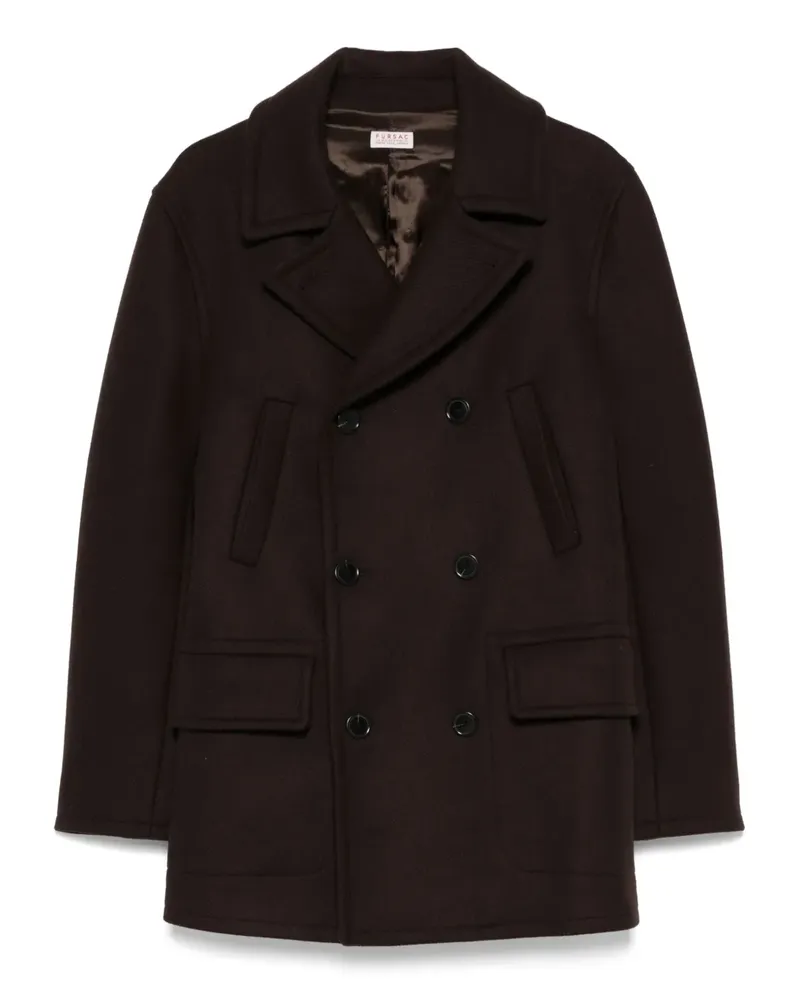 FURSAC Mantel aus Twill - Braun Braun