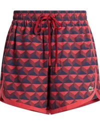 Lacoste Lauf-Shorts mit grafischem Print Rot