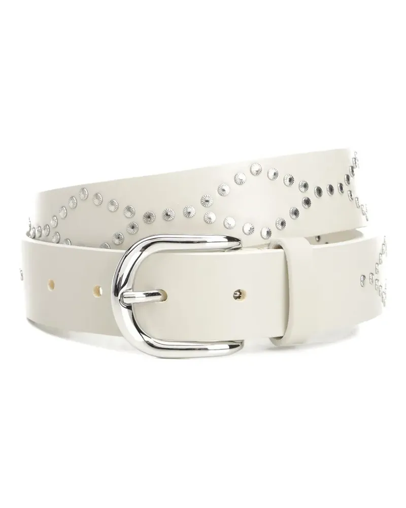 Isabel Marant Liliana studded leather belt - Nude Nude