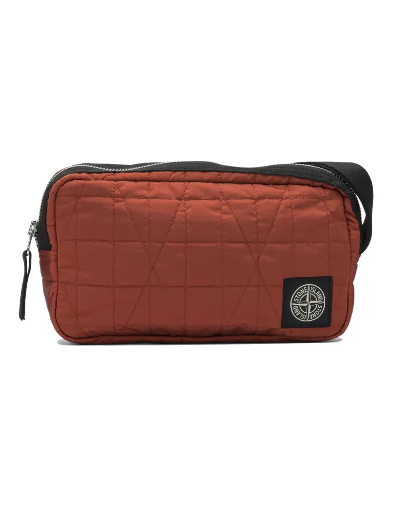 Stone Island quilted zip clutch bag - Rot Rot