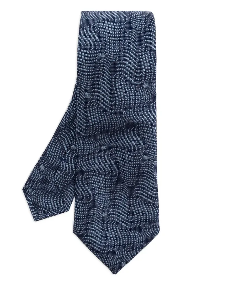 Etro Gemusterte Seidenkrawatte - Blau Blau