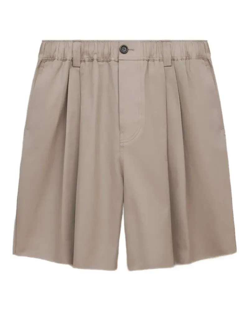 Marni grey canvas shorts with pleats - Nude Nude