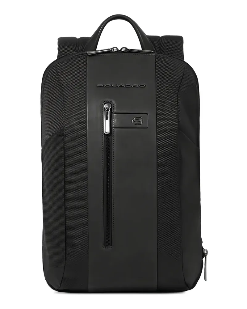 Piquadro expandable slim backpack - Schwarz Schwarz