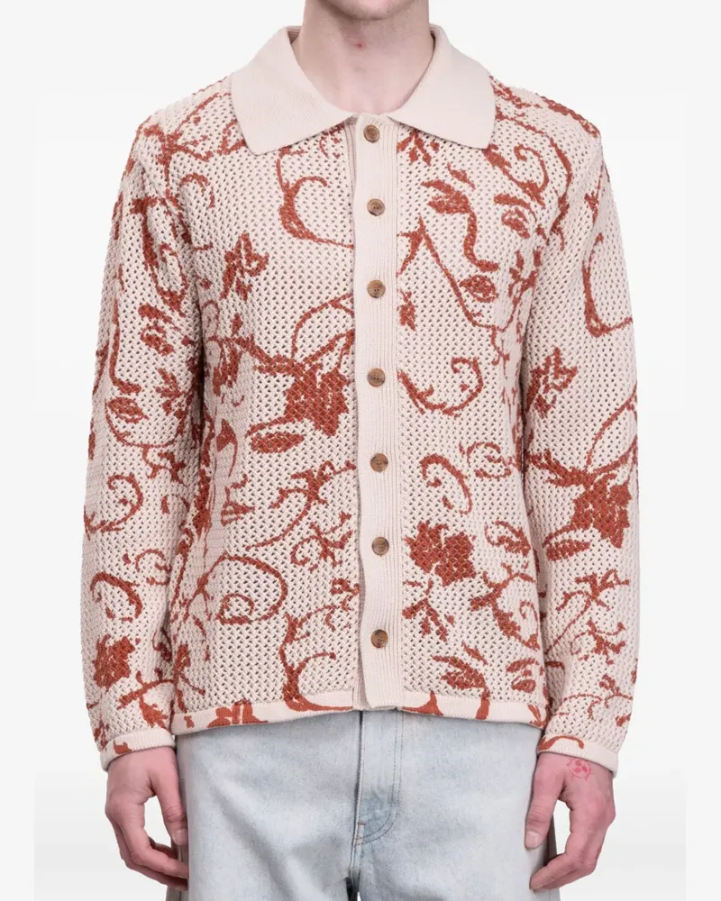 KidSuper Cardigan mit Blumen-Print - Nude Nude