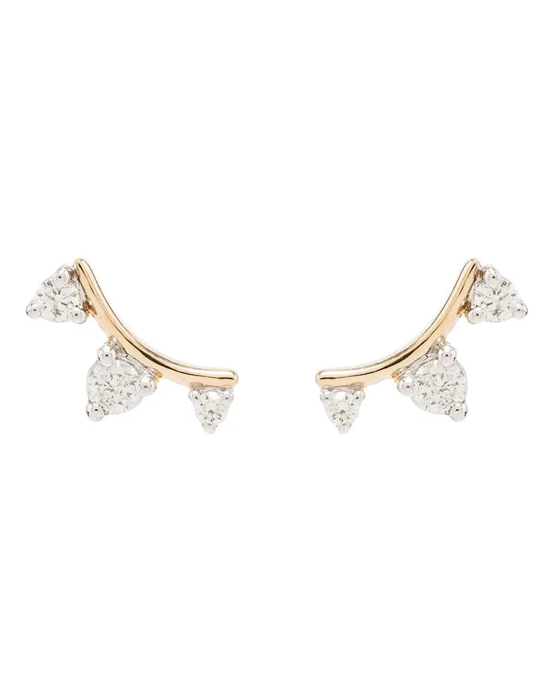 Adina Reyter 14kt Amigos Goldohrringe mit Diamanten Gold