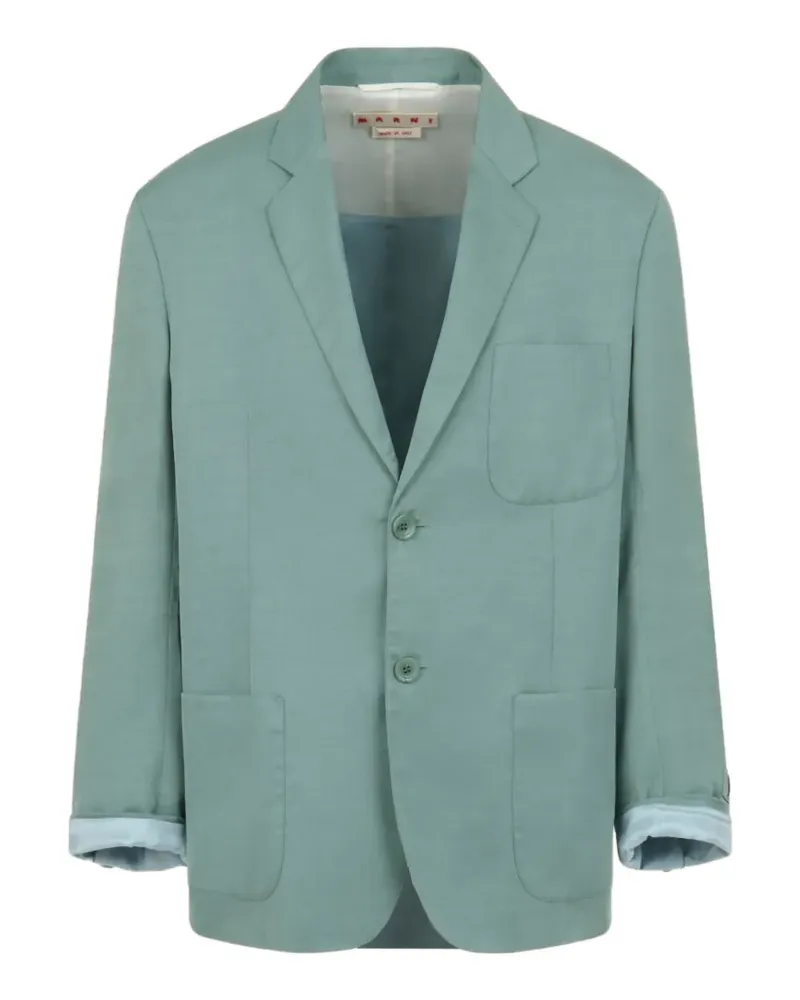 Marni two-button patch-pocket blazer - Grün Grün