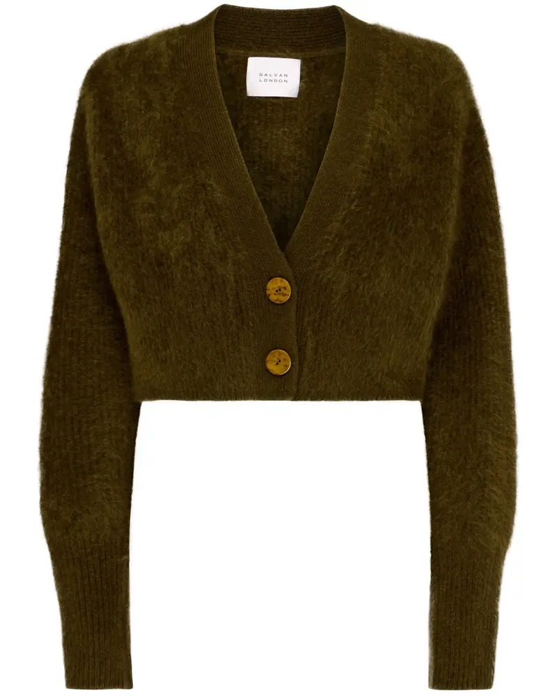 GALVAN Klassischer Cropped-Cardigan - Grün Grün