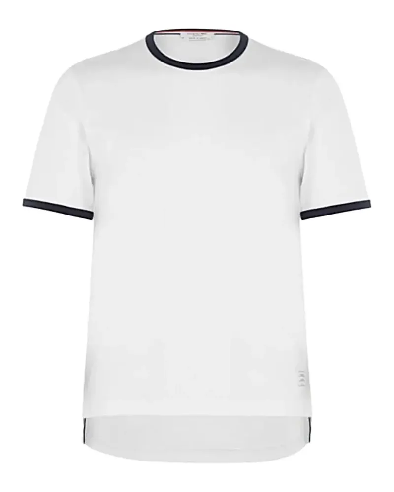 Thom Browne T-Shirt mit Kontrasträndern - Weiß Weiß