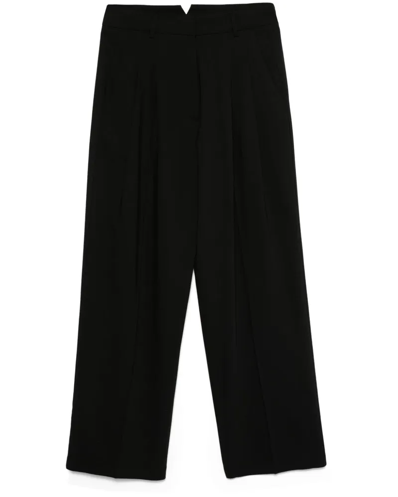 forte_forte Hose mit Kellerfalten - Schwarz Schwarz