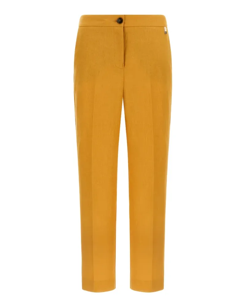 Herno pleated linen trousers - Orange Orange