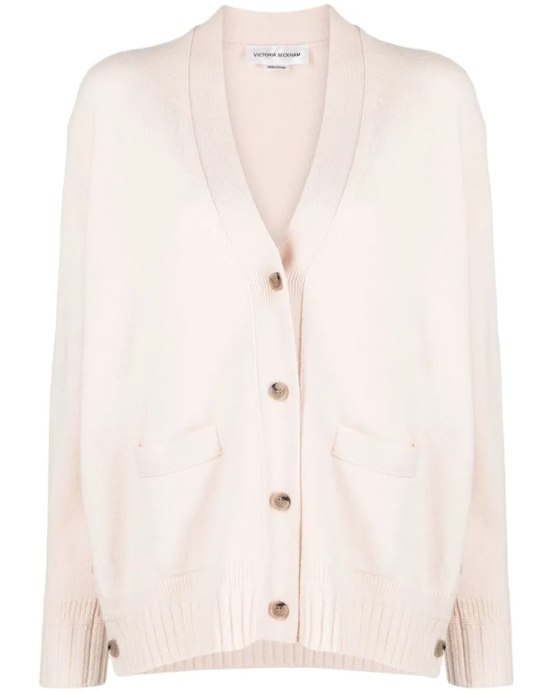 Victoria Beckham Fein gestrickter Cardigan - Rosa Rosa