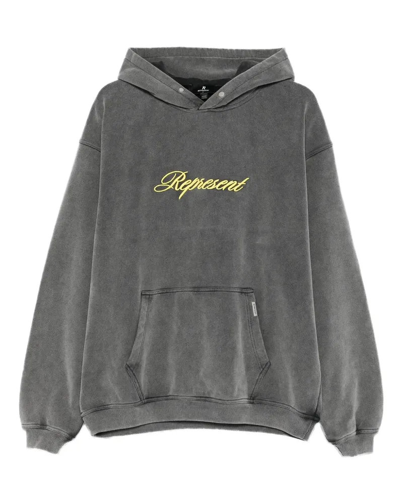 REPRESENT Hoodie mit Logo-Stickerei - Grau Grau