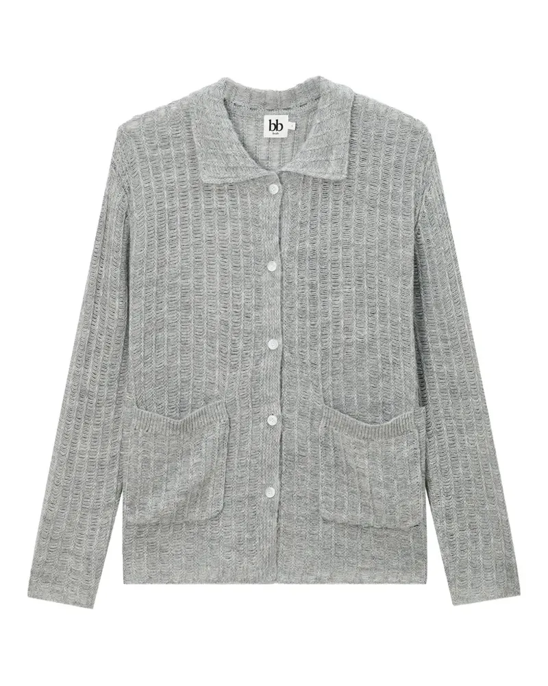 b+ab ribbed-knit cardigan - Grau Grau